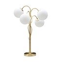 Namizna svetilka s steklenim senčilom v beli in zlati barvi (višina 74 cm) Glamy – Mauro Ferretti