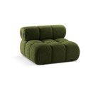 Zelen modul za sedežno garnituro iz tkanine bouclé (sredinski modul) Bellis – Micadoni Home