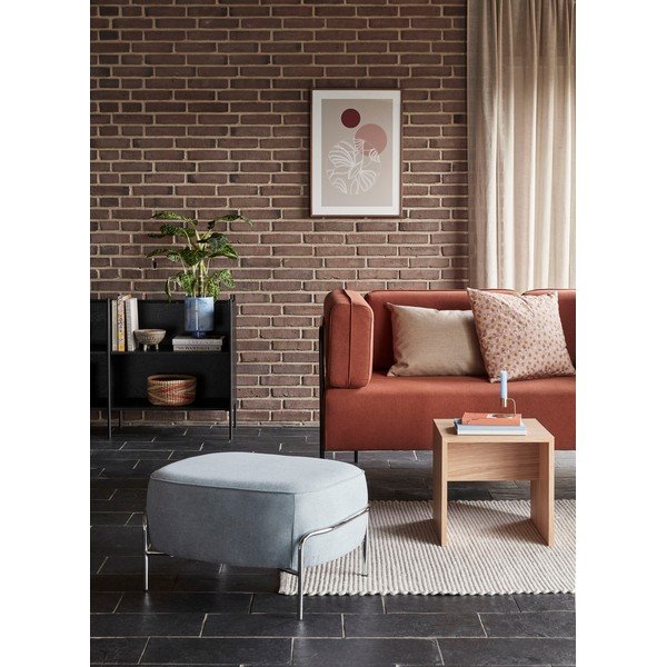 Svetlo modra puf Hübsch Chrome-image-1