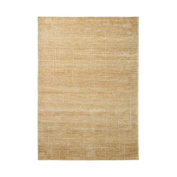 Gorčično rumena ročno tkana preproga 160x230 cm Eloda – Kave Home