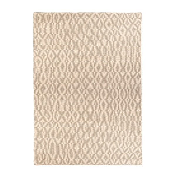 Krem obojestranska zunanja preproga iz reciklirane plastike Green Decore Solitaire, 120 x 180 cm