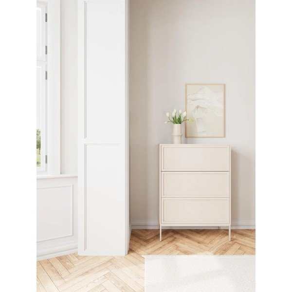 Siva melaminska komoda 80x110x40 cm Palmdale – Actona-image-1