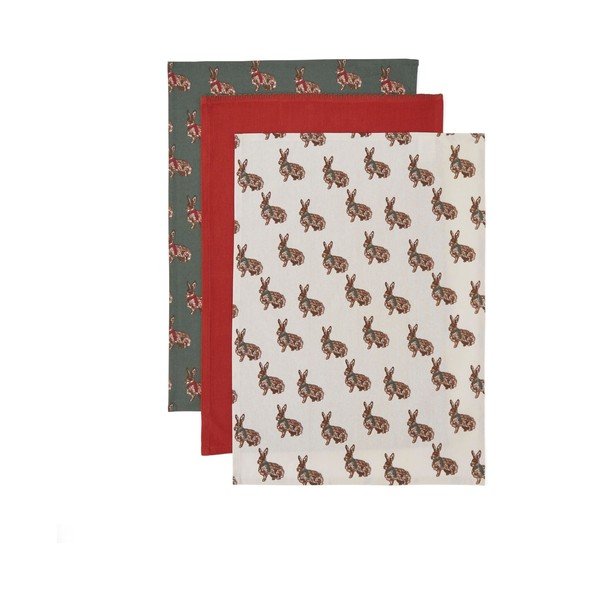 Kuhinjske krpe v kompletu 3 ks 45x65 cm Heritage Hare – Cooksmart ®-image-1