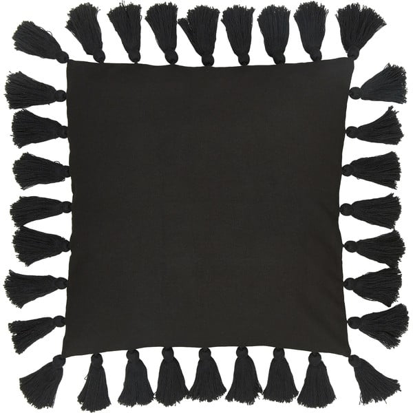 Črna bombažna okrasna prevleka za blazino Westwing Collection Shylo, 40 x 40 cm