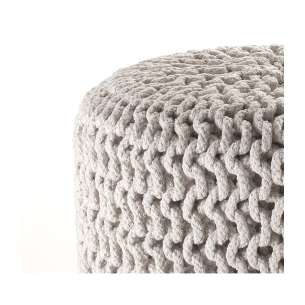 Kremni pleteni pouf Tomasucci Knit-image-2