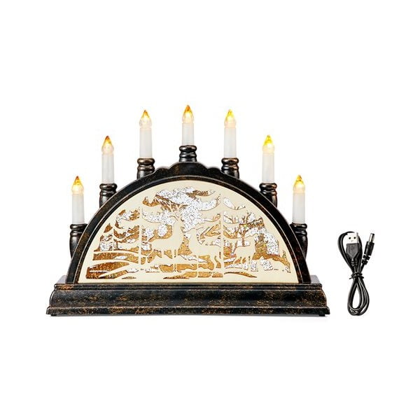Temno rjava božična svetlobna dekoracija Karsten – Markslöjd