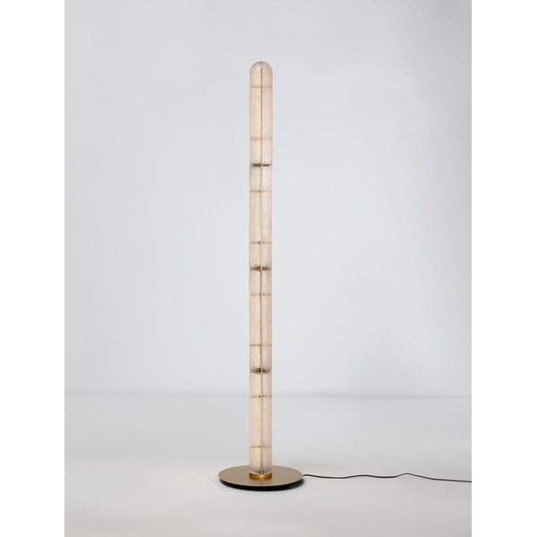 Medeninasta kovinska LED stoječa svetilka s steklenim senčilom (višina 165,5 cm) Gloree – Nova Luce-image-4
