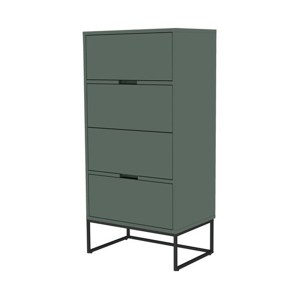 Sivo-zelena visoka komoda 60x127 cm Lipp - Tenzo-image-4