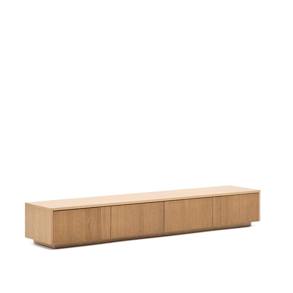 TV omarica v hrastovem dekorju v naravni barvi 200x30x40 cm Helvine – Kave Home-image-2