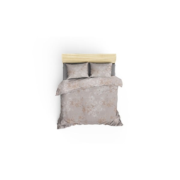 Bež bombažna posteljnina za zakonsko posteljo/podaljšana z rjuho 200x220 cm Elena – Mijolnir-image-3