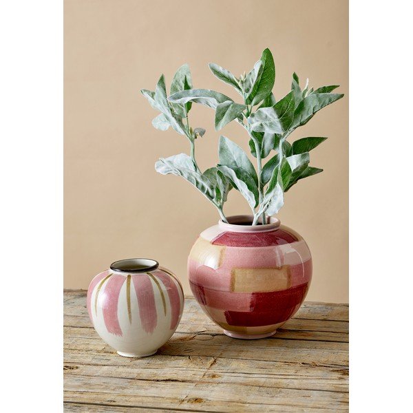 Belo-roza keramična vaza ø 16 cm Canvas - Kähler Design-image-3