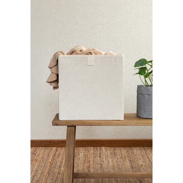Bež tekstilna škatla za shranjevanje 32x31,5x31,5 cm Soft Storage Cube – Bigso-image-2
