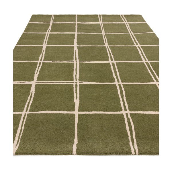 Zelena ročno tkana volnena preproga 120x170 cm – Asiatic Carpets-image-2