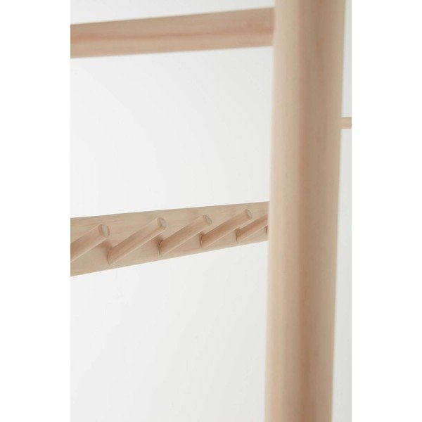 Set za hodnik iz masivnega bora v svetli naravni barvi 100x200x40 cm Woodley – Jotex-image-3