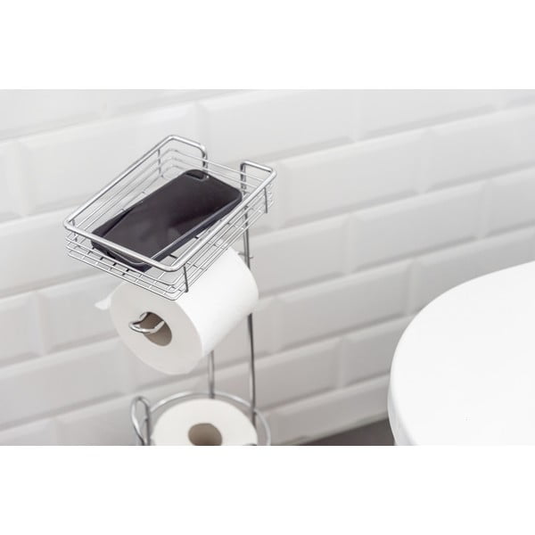 Stojalo za WC papir iz kromiranega jekla v srebrni barvi – Wenko-image-3