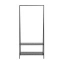 Črno stojalo za oblačila v jesenovem dekorju Seaford – Actona