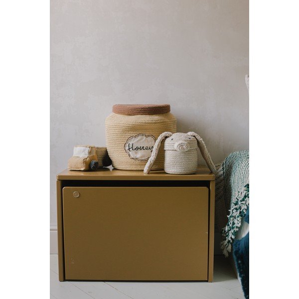 Kremno bela tekstilna otroška škatla za shranjevanje ø 15x15 cm Mini Rita the Rabbit – Lorena Canals-image-2