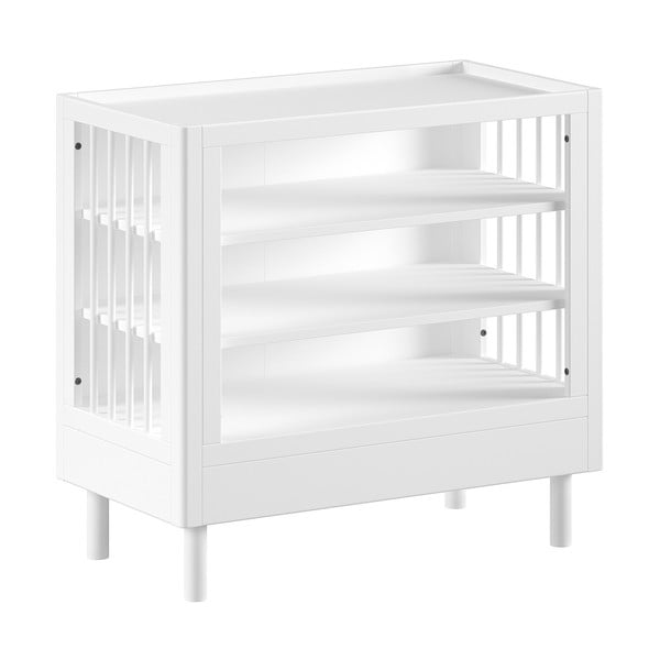 Bela otroška komoda iz masivne bukve s previjalnim pultom 100x95x55 cm Forrest – Vipack