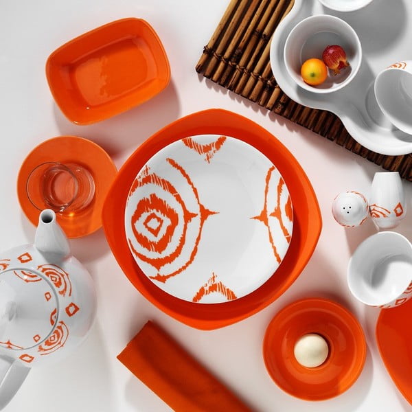 Porcelanski set za zajtrk Orange, 43 kosov