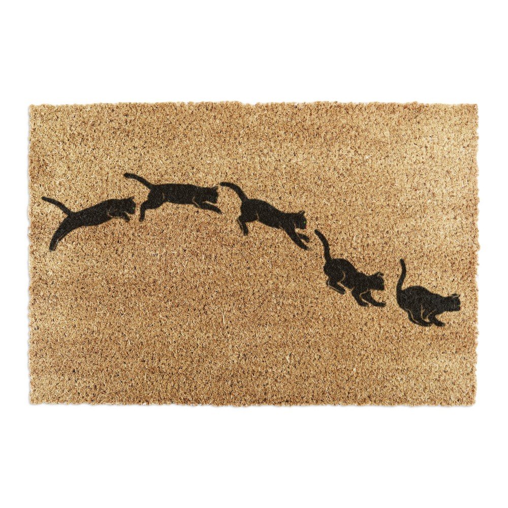 Predpražnik iz kokosovih vlaken 40x60 cm Jumping Cats