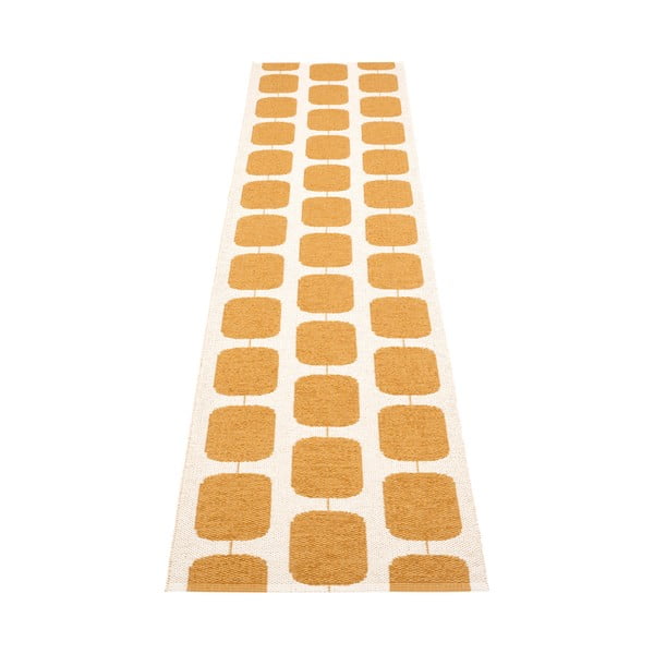 Oker rumen/kremno bel zunanji in notranji tekač 70x300 cm Sten Ochre – Pappelina-image-2