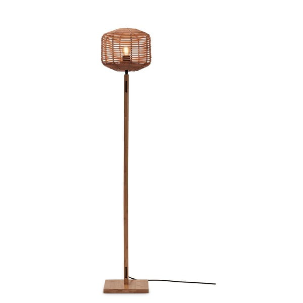 Stoječa svetilka v naravni barvi s senčnikom iz ratana (višina 130 cm) Tanami – Good&Mojo