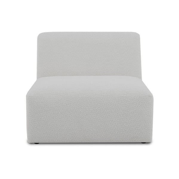 Bel modul za sedežno garnituro iz tkanine bouclé (sredinski modul) Roxy – Scandic