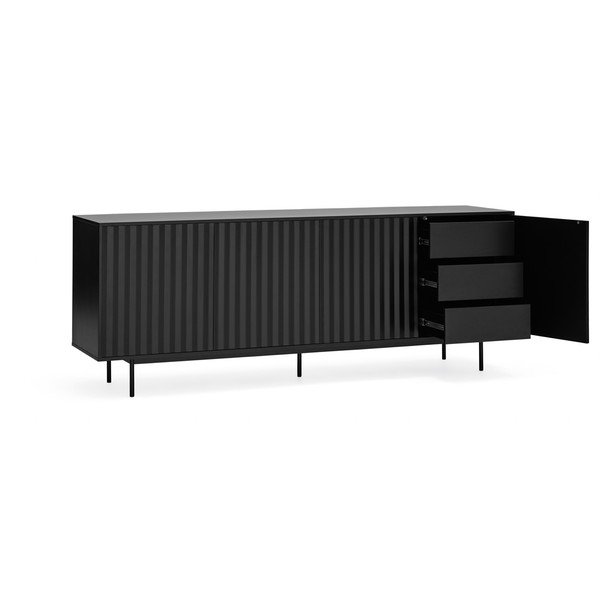 Črna nizka komoda 211x80 cm Sierra – Teulat-image-3