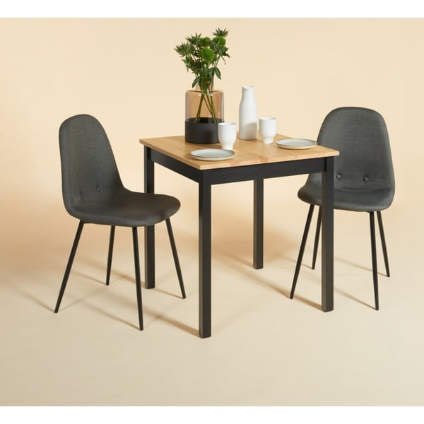 Komplet 2 temno sivih jedilnih stolov Bonami Essentials Lissy-image-1