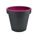 Sivo-vijoličen cvetlični lonček Gardenico Metro Twist, ø 29,5 cm