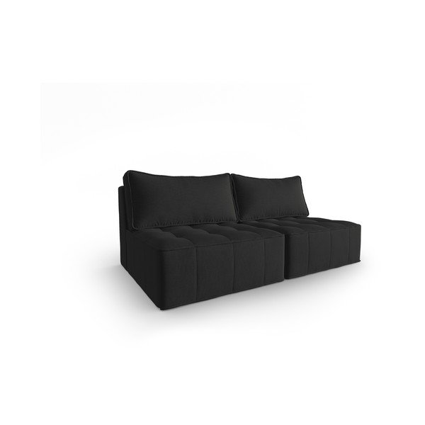 Črna sedežna garnitura 160 cm Mike – Micadoni Home-image-1