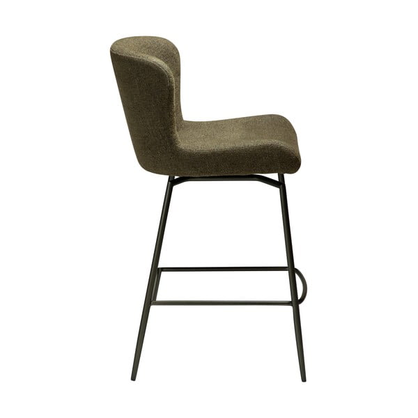 Kaki zelen oblazinjen barski stol (višina sedeža 67,5 cm) Glam – DAN-FORM Denmark-image-1