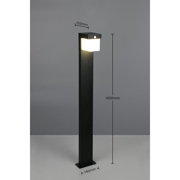 LED stebrična zunanja svetilka s solarnim panelom (višina 100 cm) Colombo – Reality-image-4