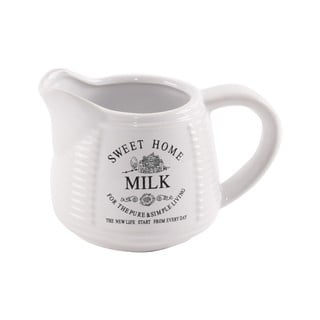 Bel keramični vrč za mleko Orion Sweet Home, 250 ml