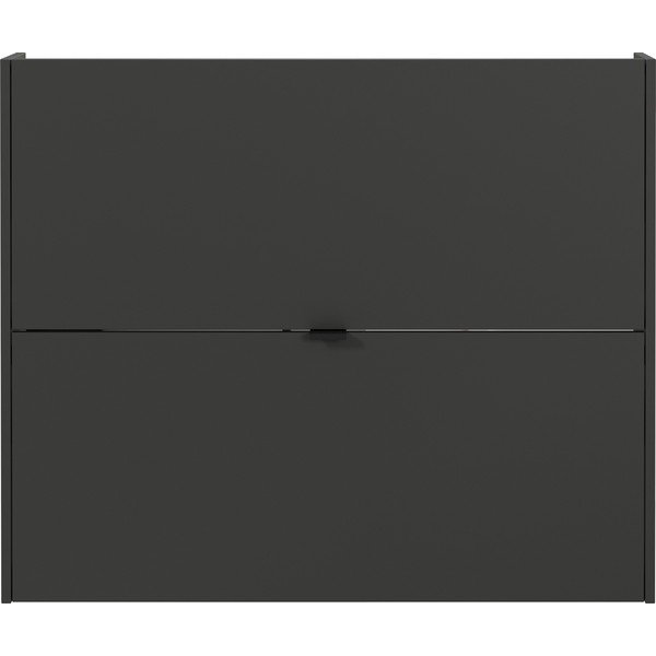 Antracitno siva preklopna/stenska omarica za čevlje v hrastovem dekorju 100x83x18 cm Ameca – Germania-image-2