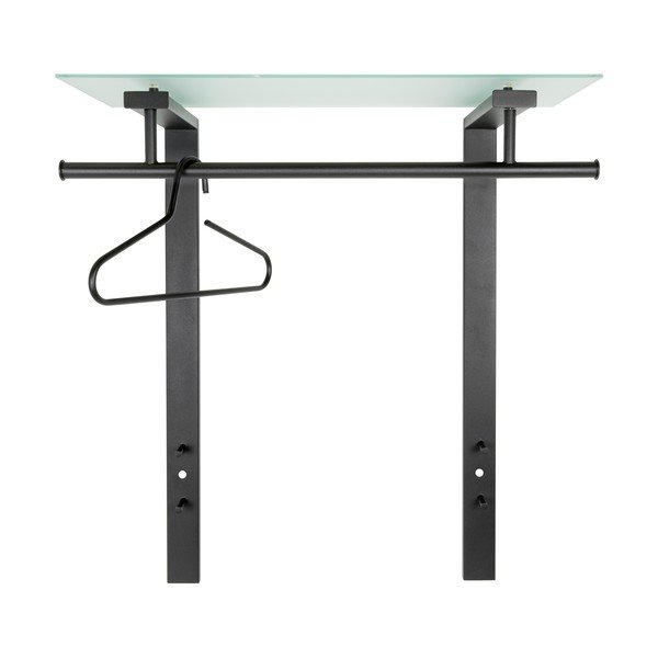 Črn kovinski stenski obešalnik s polico 80 cm Dutch – Spinder Design-image-2