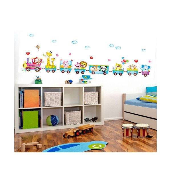 Stenska nalepka Ambiance Train z živalmi-image-1