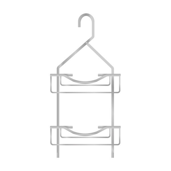 Aluminijasta viseča kopalniška polica v sijajno srebrni barvi Filaire Aluminium – douceur d'intérieur