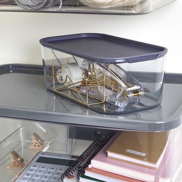 Notranja škatla za shranjevanje s pokrovom iz reciklirane plastike iD Wallspace - iDesign-image-1