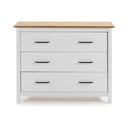 Bela nizka komoda iz masivnega bora 100x80 cm Miranda – Marckeric