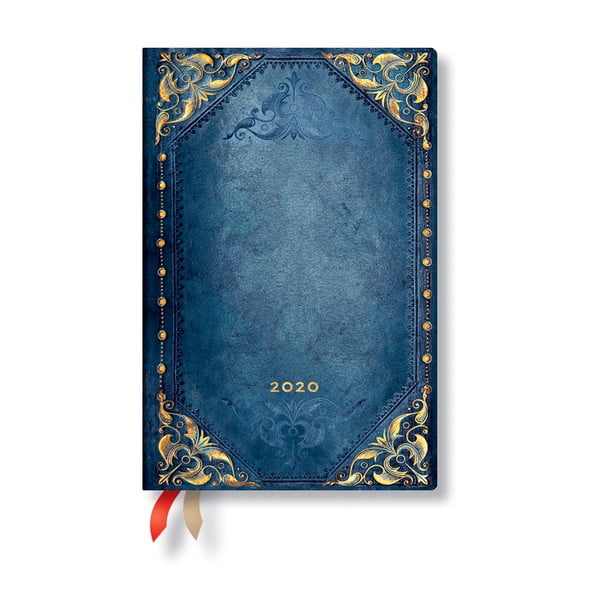 Moder dnevnik za leto 2020 v mehki vezavi Paperblanks Peacock Punk, 160 strani