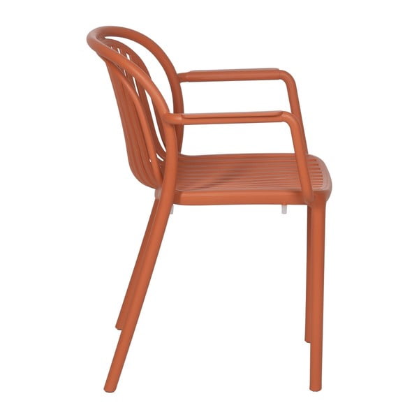 Plastičen jedilni stol v barvi terakote Alia – Ixia-image-2