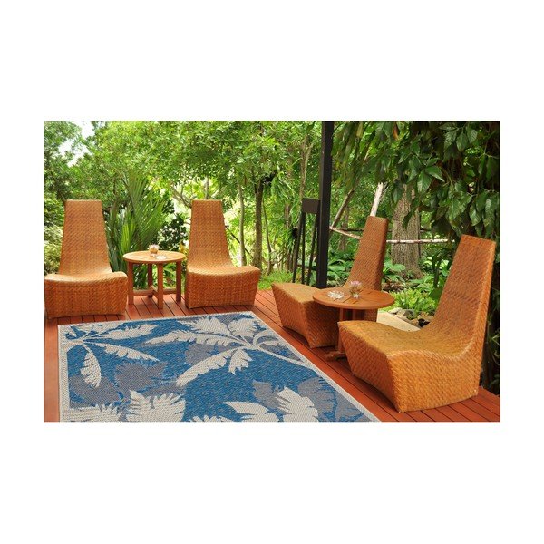 Modro-siva zunanja preproga Floorita Palms, 160 x 230 cm-image-4