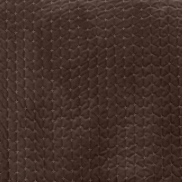 Temno rjavo prešito pregrinjalo 240x260 cm Attica Velvet – Bianca-image-2