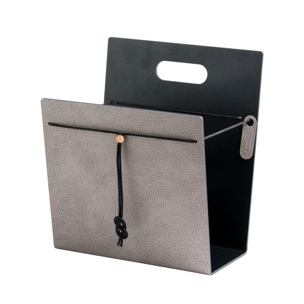 Stojalo za časopise iz kovine in eko usnja Hippo M – LIND DNA