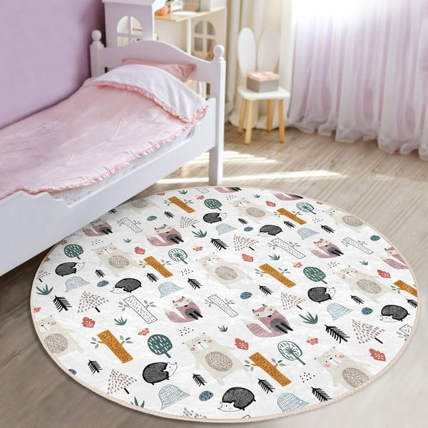 Bela otroška preproga ø 100 cm Comfort – Mila Home-image-2