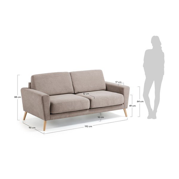 Svetlo rjava zofa Kave Home Guy-image-3
