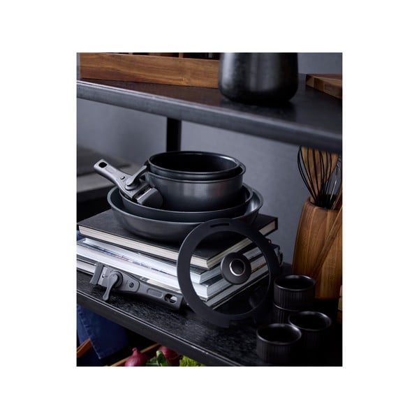 Aluminijast komplet ponev s snemljivim ročajem 2 ks z neprijemljivo površino ø 28 cm – Holm-image-3