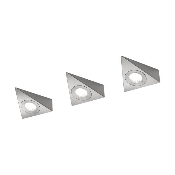 Kovinska stenska svetilka LED v srebrni barvi (dolžina 11 cm) Ecco - Trio