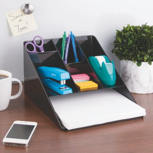 Črni organizator za pisalno mizo InterDesign Linus Desk, , 23 x 30 cm-image-1